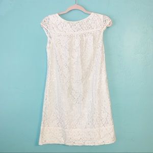 Anthropologie Emmelee White Boho Lace Dress Medium